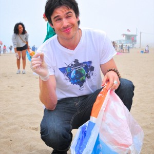 Ian Somerhalder Cleans Up the Beach With The ISF