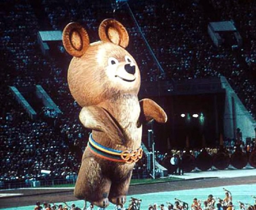 Песня досвидание мишка. Олимпийский мишка 1980. Олимпийские игры в Москве мишка. Олимпийский Медвежонок Миша.