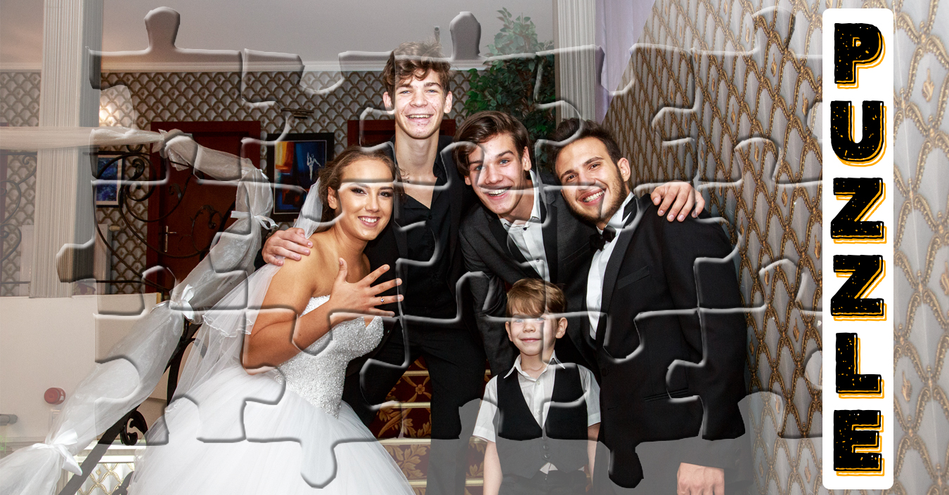 Puzzle: esküvői kirakós w/ Bánki família